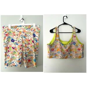 Fabletics Workout Set Spring‎ Floral Size 3X